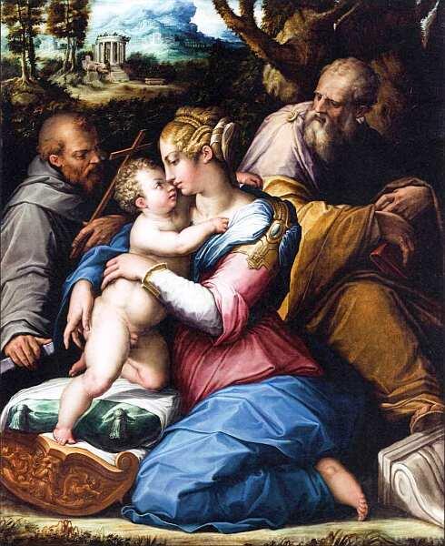 Джорджо Вазари 15111574 Святое семейство со святым Франциском в пейзаже - фото 28