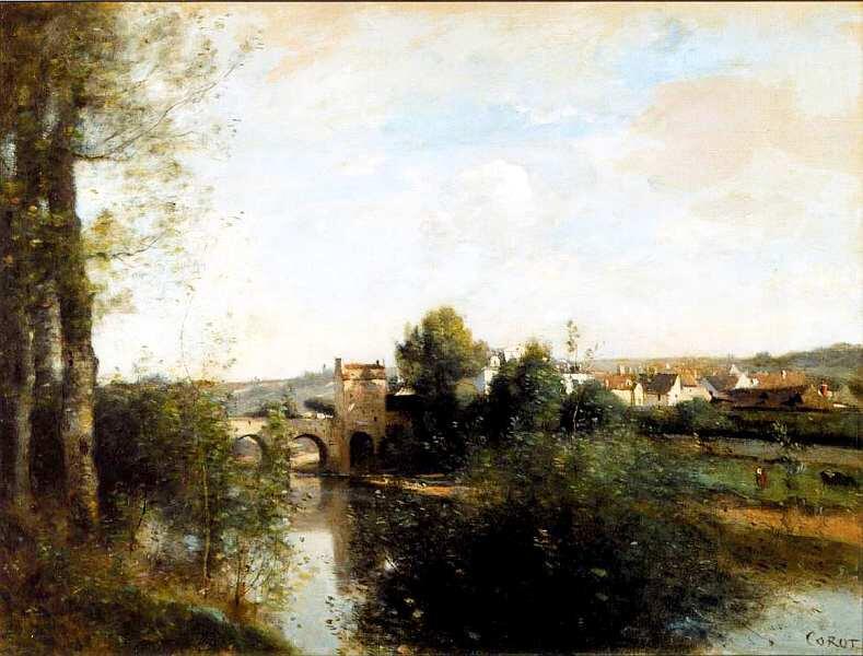 Жан Батист Камиль Коро 17961875 Сена и старый мост в Лиме 1872 Холст - фото 72