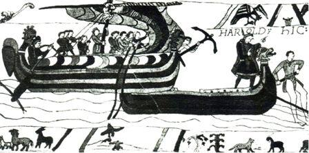 Норманнские корабли в XI веке Фрагмент ковра из Байё на котором изображено - фото 1