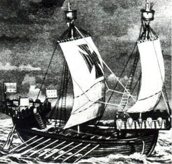 3 Норманнский корабль XIII века 4 Парусногребное судно IX века Вместо - фото 4