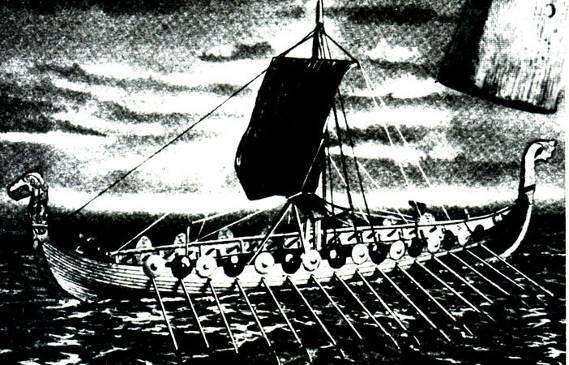 4 Корабль викингов IV века Длинный похожий на вытянутую раковину и лишенный - фото 9