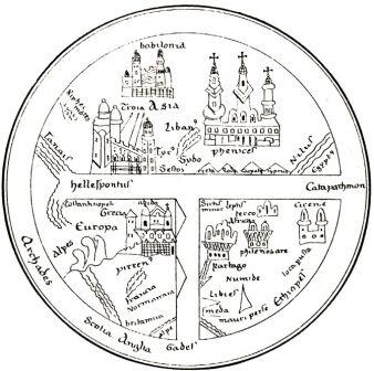 1 Карта мира составленная в XI веке Наверху изображена Азия внизу слева - фото 29