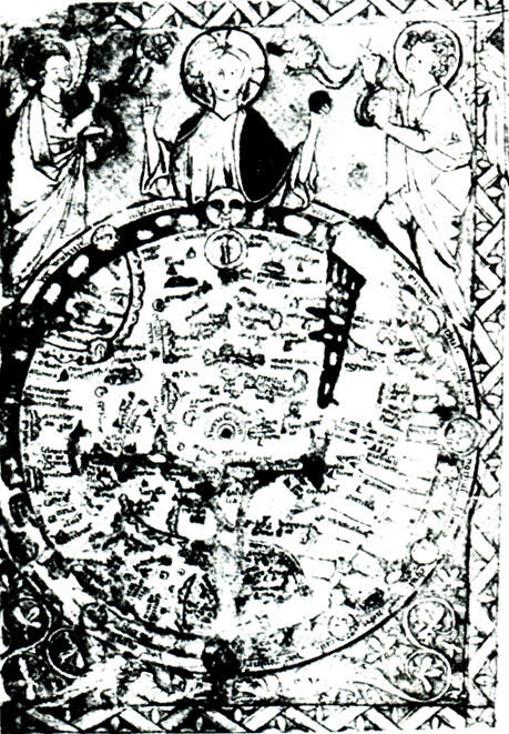 4 Карта мира из рукописи XIII века В центре Земли изображен Иерусалим - фото 32