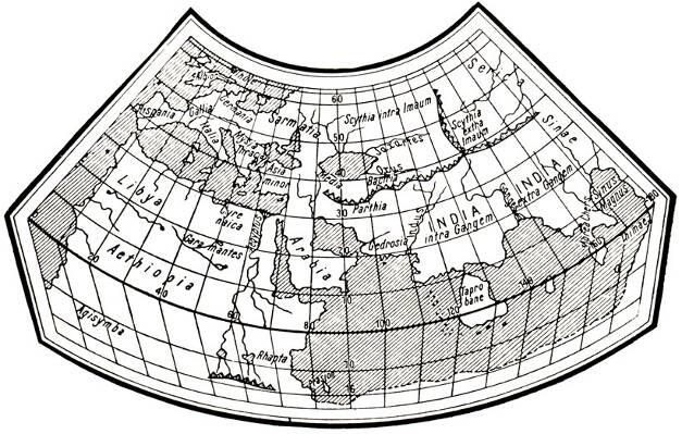1 Средневековая карта с современной географической сеткой меридианов и - фото 33