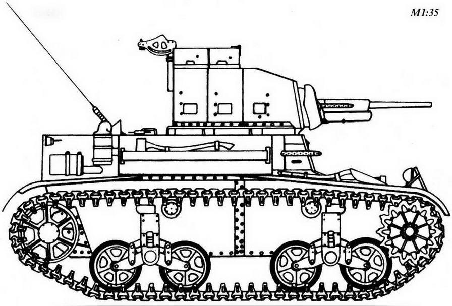 М2А4 М3 Stuart I Производство танков М3 началось в марте 1941 года на заводе - фото 8