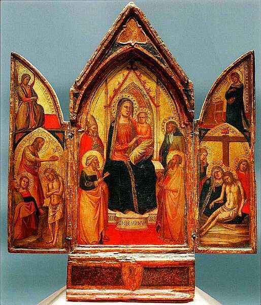 Таддео Гадди около 1300после 1366 Триптих Мадонна с Младенцем и святыми - фото 9