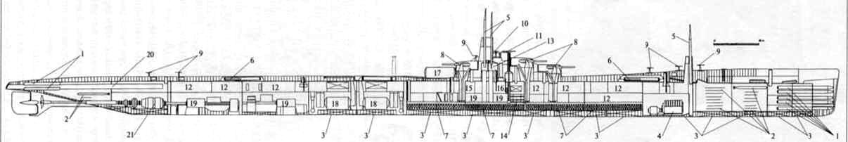 Неосуществленный проект подводного крейсера М Малинина 1 533 мм ТА 2 - фото 15