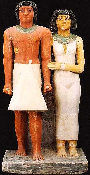 Парная статуя Птаххенуви и его жены 24652323 до н э Известняк минеральные - фото 10