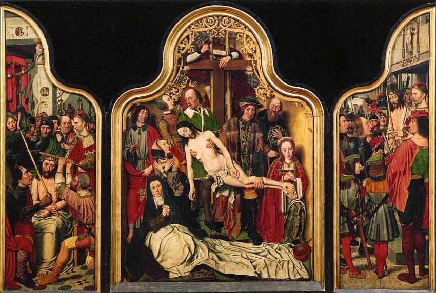 Ян Мостарт 147515551556 Триптих Снятие с креста Венчание Христа терновым - фото 18