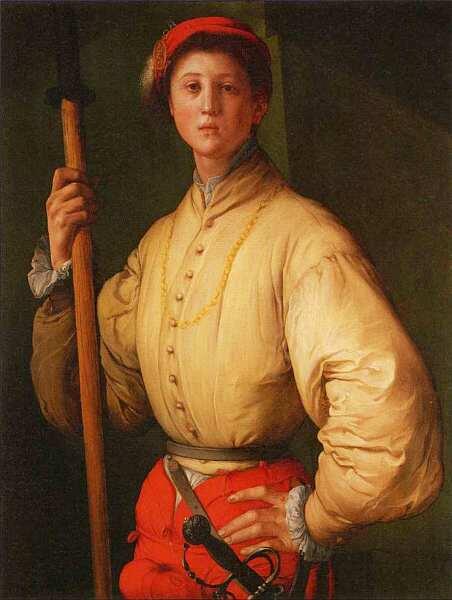 Якопо Понтормо 14941557 Портрет алебардщика Франческо Гварди - фото 12