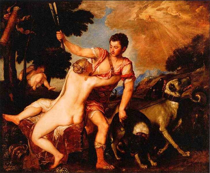 Тициан Тициан Вечелио около 148814901576 Венера и Адонис Около - фото 16