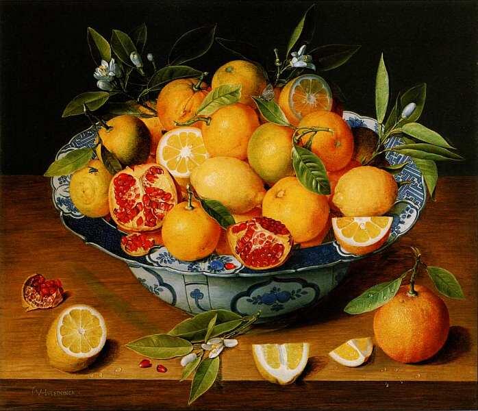 Якоб ван Хальсдонк 15821647 Натюрморт с лимонами апельсинами и гранатами - фото 25