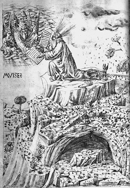 Рис 17 Моисей получает из рук Бога каменные скрижали Взято из 1267 лист - фото 17