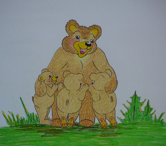 И мамино счастье Здоровые Мишки Прижались к Медведице Греют носишки - фото 22