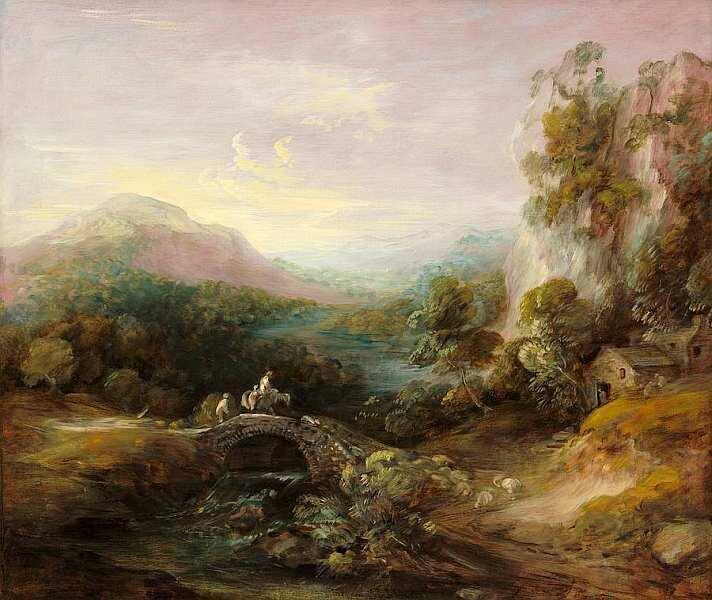 Томас Гейнсборо 17271788 Горный пейзаж с мостом Около 17831784 Холст - фото 9