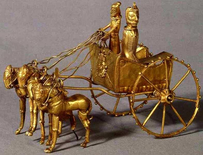 Модель персидской колесницы Предмет из Амударьинского клада Древний Иран VIV - фото 28