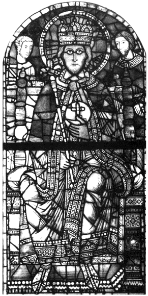 Живопись по стеклу Страсбургский собор около 1180 г На золотом троне - фото 2