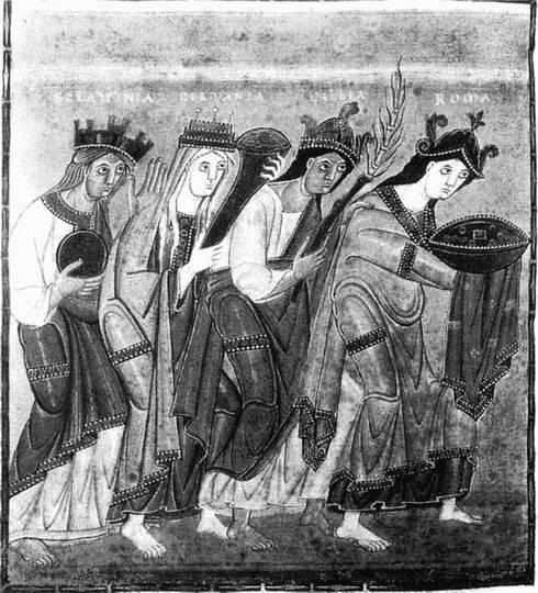 Присяга на верность императору Оттону III Евангелие Райхенау конец X в - фото 4