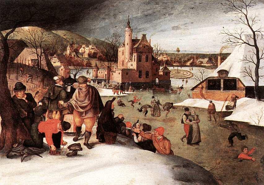 Абель Гриммер 1570 после 1620 Зима 1607 Дерево масло 33x47 Фламандский - фото 26