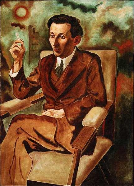 Георг Гросс 18931959 Портрет писателя Вальтера Меринга 1926 Холст масло - фото 82