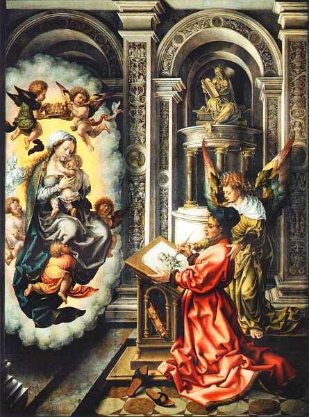 Ян Госсарт Прозванный Мабюзе около 14781532 Святой Лука пишущий Марию - фото 16