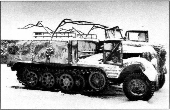 Немецкий полугусеничный транспортер SdKfz 11 брошенный под Тулой Декабрь - фото 54
