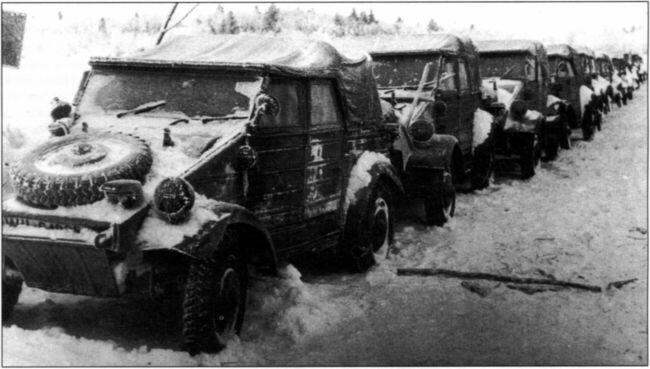 Штабные автомобили Kfz82 брошенные изза нехватки горючего Декабрь 1941 - фото 70
