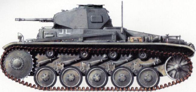 Немецкий легкий танк PzIIF Macca 95 т экипаж 3 человека вооружение - фото 65