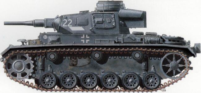 Немецкий средний танк PzIIIG со знаками 13 танковой дивизии вермахта Масса - фото 66