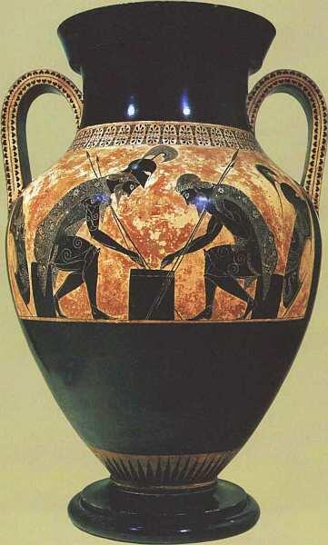 Эксекий Ахилл и Аякс играющие в кости Около 540530 до н э Керамика - фото 10