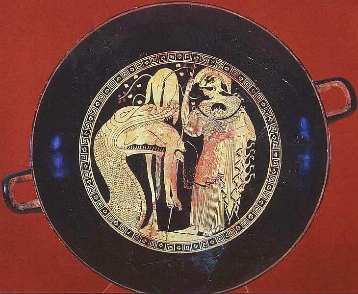 Дурис Аттический краснофигурный килик Около 480 до н э Керамика роспись - фото 11