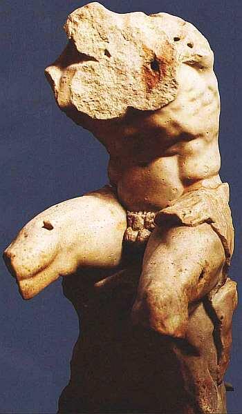 Аполлоний сын Нестора Бельведерский торс I век до н э Мрамор Высота 159 - фото 14