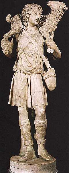 Добрый пастырь III век Мрамор Высота 92 Музей ПиоКристиано Статуя из музея - фото 22