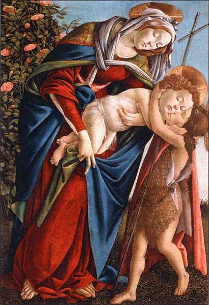 Сандро Боттичелли 14451510 Мадонна с Младенцем и маленьким Иоанном - фото 11