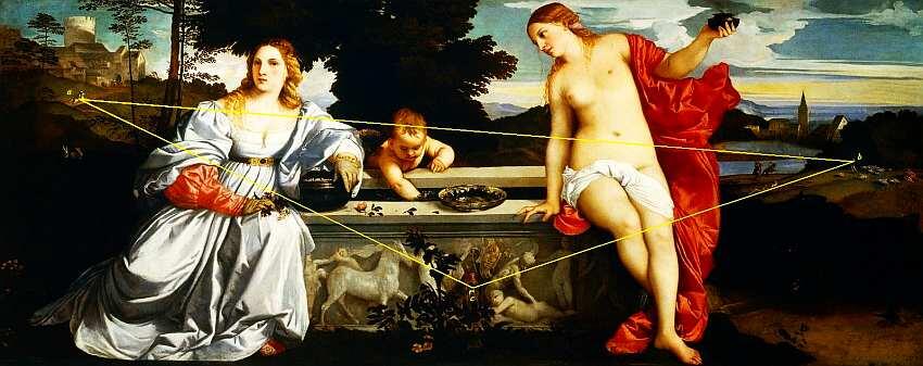 Тициан Вечеллио около 14881576 Любовь небесная и Любовь земная 1514 Холст - фото 23