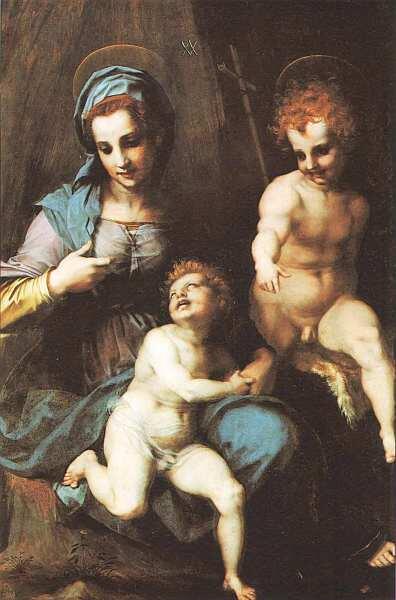Андреа дель Сарто 14861531 Мадонна с Младенцем и Иоанном Крестителем Около - фото 24