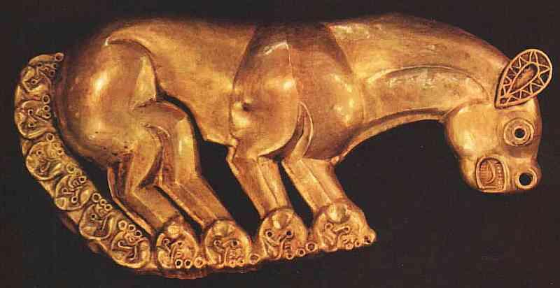 Золотая нащитная бляха в виде пантеры Конец VII начало VI века до н э - фото 11