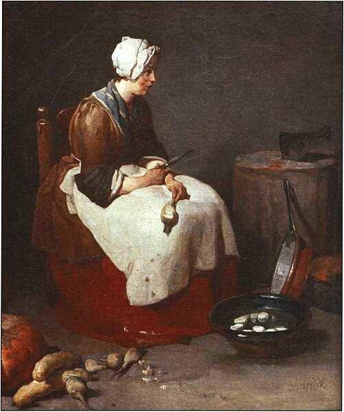 ЖанБатистСимеон Шарден 16991779 Женщина чистящая репу Около 1740 Холст - фото 82