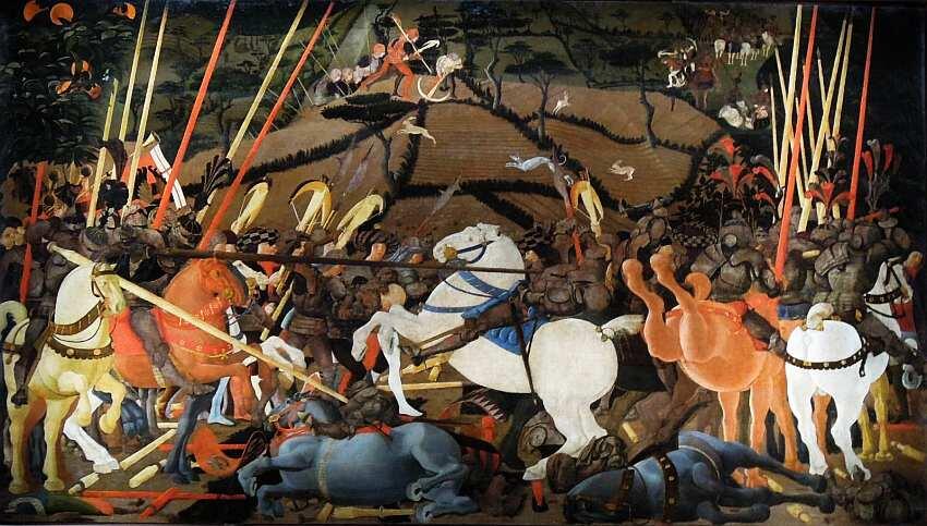 Паоло Уччелло около 13971475 Битва при СанРомано Около 1438 Дерево - фото 19