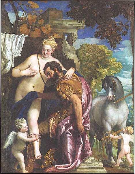 Паоло Веронезе 15281588 Марс и Венера связанные любовью 1570е Холст - фото 23