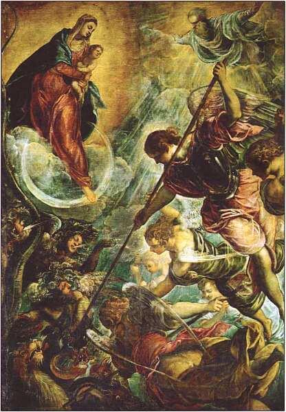 Якопо Тинторетто 15181594 Битва архангела Михаила с сатаной в образе дракона - фото 18