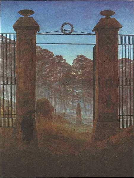 Каспар Давид Фридрих 17741840 Вход на кладбище 1825 Холст масло 143x110 - фото 72