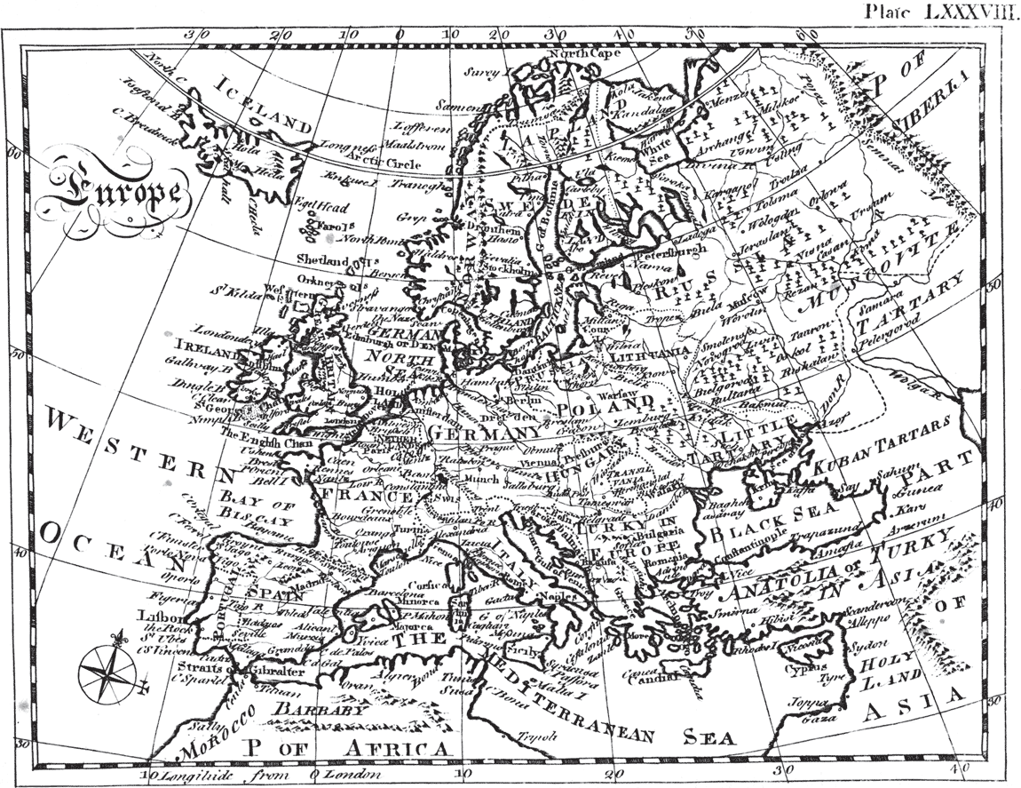 Рис 1 Карта Европы из Британской Энциклопедии XVIII века 43 т 2 с - фото 1