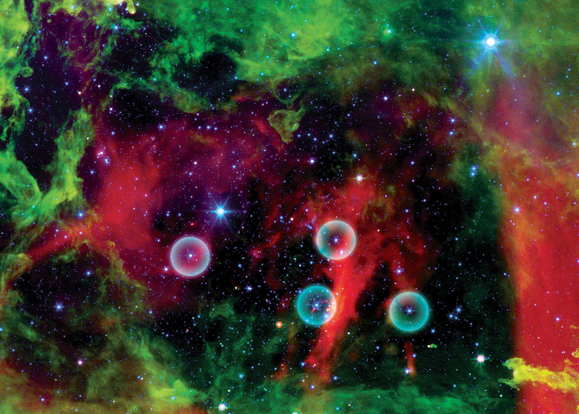 Туманность Розетка согласно результатам исследования космическим телескопом - фото 1