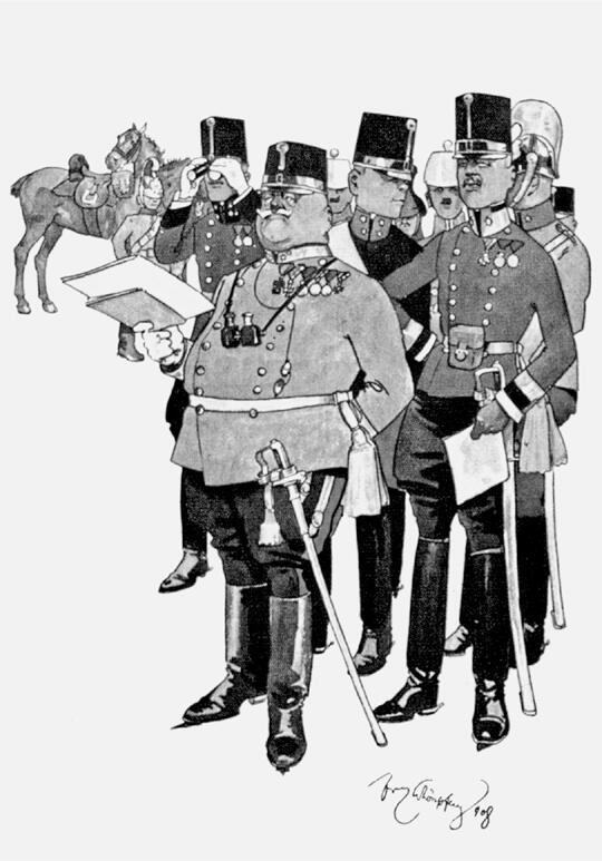 Drawing of General Staff officers from the Autumn Manoeuvres Herbstmanöver - фото 3