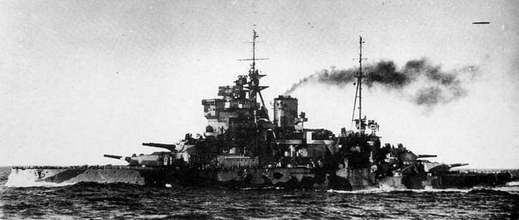 Линейные корабли Куин Элизабет в 1942 г Уорспайт в 1943 г и Малайя - фото 169