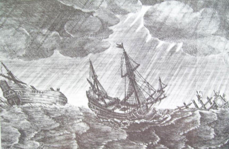 Кораблекрушение Гравюра XVII века Нападение на Маракайбо Покинув графа и - фото 6