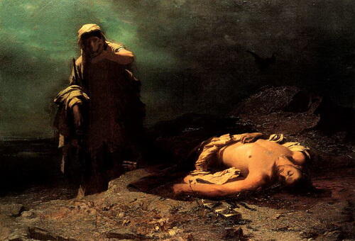 Антигона у мёртвого тела Полиника Гермес велит Калипсо отпустить Одиссея - фото 6