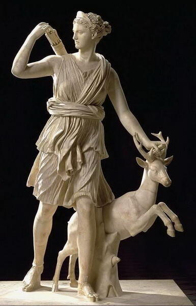 Диана античная скульптура древенгреческого скульптора Леохара Дирсея Амур - фото 20
