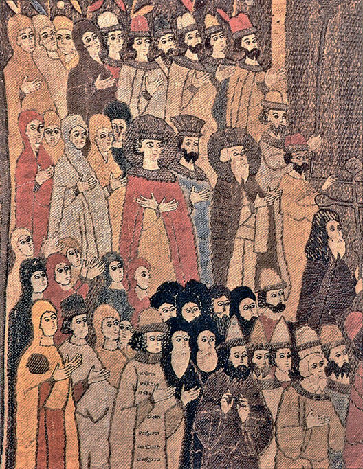 Фрагмент Пелены Елены Волошанки 1498 с изображением коронации Дмитрия - фото 6